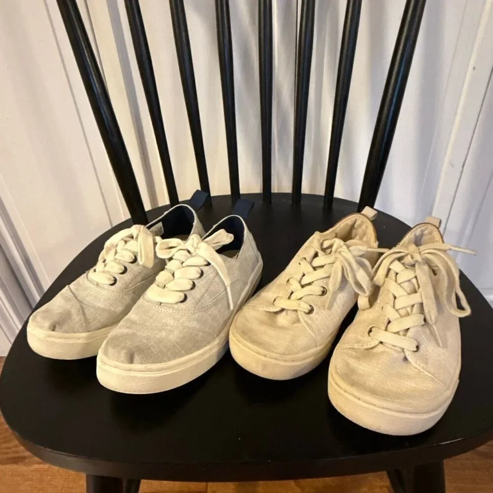 Boys Toms canvas lace up shoe bundle size 13